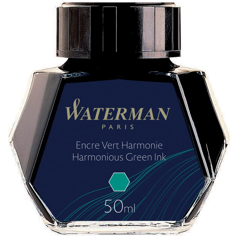 WATERMAN encre pour stylo plume, vert harmonie, 50 ml verre